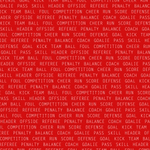 Soccer Words Red - a digital scrapbooking paper by Marisa Lerin