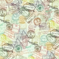 Passport Stamp Paper - A Digital Scrapbooking  Paper Asset by Marisa Lerin