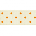 Ribbon 8 - Orange Polka Dots - A Digital Scrapbooking Ribbon Embellishment Asset by Marisa Lerin