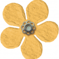 Yellow Flower - Amsterdam - A Digital Scrapbooking Flower Embellishment Asset by Marisa Lerin