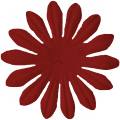 Red Flower (Prague) - A Digital Scrapbooking Flower Embellishment Asset by Marisa Lerin