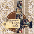 Champagne and High Tea - A Digital Scrapbook Page by Marisa Lerin