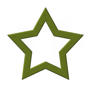 Green Chipboard Star - a digital scrapbooking shape/cutout/stamp embellishment by Marisa Lerin