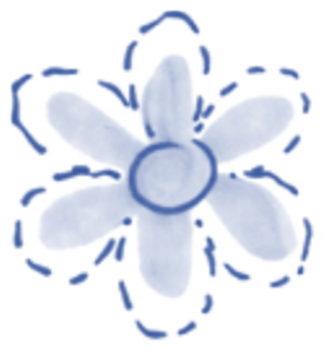 Flower Blue - a digital scrapbooking flower embellishment by Marisa Lerin