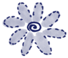 Flower Blue 2 - a digital scrapbooking flower embellishment by Marisa Lerin