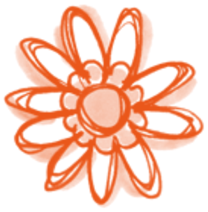 Flower Orange - a digital scrapbooking flower embellishment by Marisa Lerin