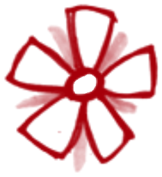 Flower Red - a digital scrapbooking flower embellishment by Marisa Lerin