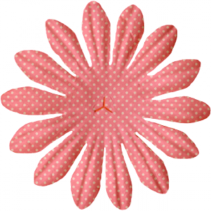 Pink Polka Dot Flower 3 - a digital scrapbooking flower embellishment by Marisa Lerin