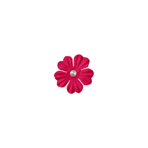 Dark Pink Pearl Flower - a digital scrapbooking flower embellishment by Marisa Lerin