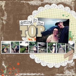 Getting to the Top - a digital scrapbook page by Marisa Lerin