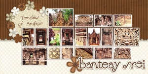 Banteay Srei - a digital scrapbook page by Marisa Lerin