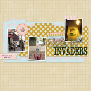 Space Invaders - a digital scrapbook page by Marisa Lerin