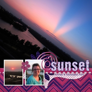 At Sunset - a digital scrapbook page by Marisa Lerin