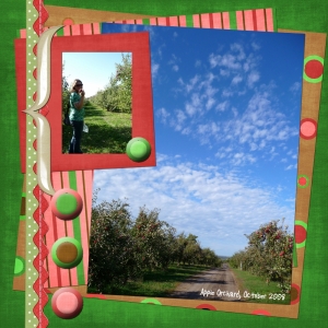 At the Apple Orchard - a digital scrapbook page by Marisa Lerin