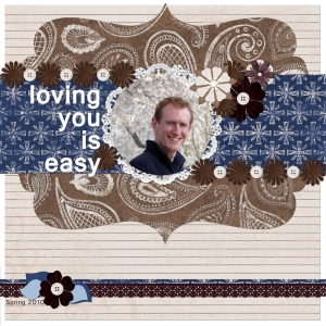 Loving You is Easy - a digital scrapbook page by Marisa Lerin
