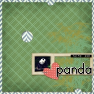 Heart Panda - A Digital Scrapbook Page by Marisa Lerin