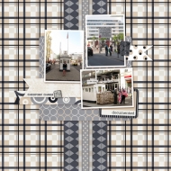 Checkpoint Charlie - A Digital Scrapbook Page by Marisa Lerin