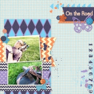 On the Road - A Digital Scrapbook Page by Marisa Lerin