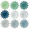 Blue Flowers (together again) - A Digital Scrapbooking Flower Embellishment Asset by Marisa Lerin