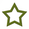 Green Chipboard Star - A Digital Scrapbooking Shape Embellishment Asset by Marisa Lerin