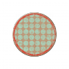 Chipboard Circle - Blue Polka Dots - A Digital Scrapbooking Shape Embellishment Asset by Marisa Lerin